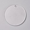 Transparent Blank Acrylic Pendants X-TACR-WH0002-09B-1
