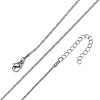 1.2MM 304 Stainless Steel Boston Link Chain Necklaces NJEW-D328-01P-03-2