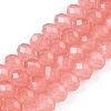 Baking Paint Imitation Jade Glass Bead Strands DGLA-A034-J8MM-A31-1