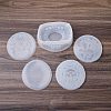DIY Food Grade Silicone Halloween Theme Round Coaster & Mouth Holder Molds HAWE-PW0001-038-1