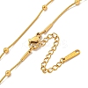 Round Brass Snake Chain Necklaces for Women NJEW-G084-04G-2