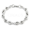 304 Stainless Steel Infinity Link Chain Bracelets for Women Men BJEW-F488-53C-P-4
