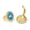 Rack Plating Brass Micro Pave Cubic Zirconia Hoop Earrings EJEW-P277-06B-G-2