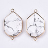 Natural Howlite Links Connectors G-T131-48G-07-2