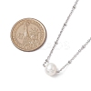 Round Natural Cultured Freshwater Pearl Pendant Necklaces X-NJEW-JN04965-3