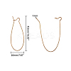 Brass Hoop Earrings Findings Kidney Ear Wires KK-FH0001-45-NR-2