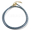 Polyester Cord Braided Necklace Makings MAK-L043-03G-13-1