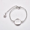 Tarnish Resistant 304 Stainless Steel Bracelet Making X-STAS-L248-006P-B-1