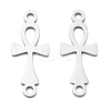 304 Stainless Steel Religion Ankh Cross Links Connector Charms STAS-S153-01P-1