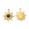 Ion Plating(IP) 316 Stainless Steel Sun Pendants STAS-K258-34G-3