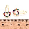 Brass Micro Pave Cubic Zirconia Pendants KK-N261-14G-3