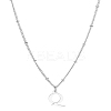 1Pc Brass Chain & 304 Stainless Steel Letter Pendant Necklaces NJEW-LP0001-35Q-P-1