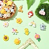 30Pcs 15 Styles Opaque Resin Pendants RESI-YW0003-30-5