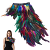 Gothic Style Natural Feather Cape AJEW-WH20067-017C-1