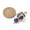 Natural Lapis Lazuli & Rose Quartz Beaded Pendant Decorations HJEW-MZ00035-3