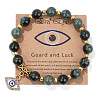 Natural Rhyolite Jasper Round Beads Stretch Bracelets FS-WG18FCB-21-1