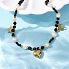 304 Stainless Steel Heart Pendant Necklaces NJEW-U026-17G-2