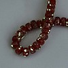 Luminous Handmade Gold Foil Glass Beads Strands FOIL-N029-02A-07-2