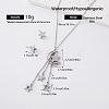 304 Stainless Steel Moon Star Stud Earrings & Tassel Necklaces Sets for Women IY3689-1-1