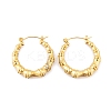 Ion Plating(IP) Bamboo Joint 304 Stainless Steel Hoop Earrings for Women EJEW-G388-01G-1