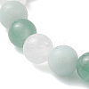 Natural Quartz Crystal & Green Aventurine & Amazonite Beads Stretch Bracelets for Women BJEW-TA00704-01-4