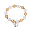 10mm Round Imitation Austrian Crystal & Crackle Acrylic Beaded Stretch Bracelets BJEW-JB10556-01-1