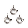 Non-Tarnish 316 Stainless Steel Spring Ring Clasps STAS-B072-08P-02-1