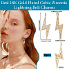 Rack Plating Brass Micro Pave Cubic Zirconia Pendants KK-BBC0017-92A-2