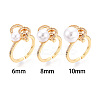 Knot Brass Micro Pave Cubic Zirconia Cup Peg Ring Settings KK-N274-23G-4
