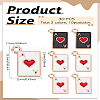 30Pcs 3 Colors Alloy Enamel Pendants ENAM-LP0001-52-2
