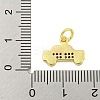 Rack Plating Brass Micro Pave Cubic Zirconia Pendants X-KK-U021-05G-3