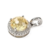 925 Sterling Silver Pave Cubic Zirconia Pendants STER-B009-01B-02-2