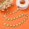 Enamel Daisy Flower Link Chains CHS-CJ0001-33-4