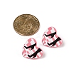 Heart Acrylic Printed Stud Earrings for Women EJEW-G418-01A-5