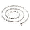 201 Stainless Steel Round Snake Chain Necklaces for Women LS-NJEW-G140-06E-P-1-2