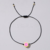 Fruit Lemon Polymer Clay Braided Bead Bracelets LP5577-13-1