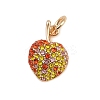 Brass Rhinestone Pendants KK-B145-02G-02-1