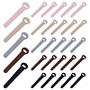 30Pcs 5 Colors Imitation Leather Zipper Pull Fixer Replacement for Tab Luggage Purse Repair Accessories FIND-NB0006-55-1