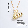 Stainless Steel Party Balloon Letter Pendant Cable Chain Necklaces for Women YF1942-22-1