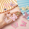 36Pcs 9 Style Butterfly Organgza Lace Embroidery Ornament Accessories DIY-BT0001-49-7