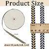 20 Yards Ethnic Style Embroidery Polyester Leaf Ribbons OCOR-WH0070-109D-2