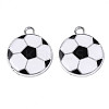 Eco-Friendly Alloy Enamel Hollow Pendants X-PALLOY-R122-09-1