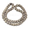 Electroplated Natural Lava Rock Beads Strands G-K388-04A-08-1