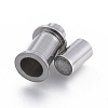 Tarnish Resistant 304 Stainless Steel Magnetic Clasps with Glue-in Ends LS-STAS-D242-29P-A-2