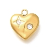 304 Stainless Steel Rhinestone Pendants STAS-M109-10G-02-1