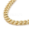 Cubic Zirconia Leopard Pendant Necklace with Brass Curb Chains for Women NJEW-G096-01G-03-4