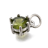 Brass Pave Cubic Zirconia Pendants KK-V002-23P-03-2