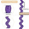 5 Yards Polyester Wavy Fringe Trim Ribbon OCOR-GF0003-45E-2