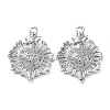 Rack Plating Brass Micro Pave Cubic Zirconia Pendants KK-K333-80P-1
