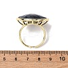 Horse Eye Natural Gemstone Cuff Rings RJEW-M076-04G-4